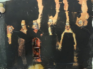 Voperatic, 2015. Mixed media collage on canvas.